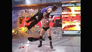 Brock Lesnar and Matt Hardy come across in a rampage brawl [WWE RAW, April 15, 2002]