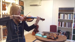 Trying out the ‘Ex-Croall McEwen’  violin made by Antonio Stradivari (1644-1737)