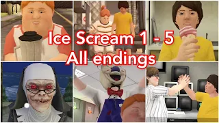 Ice Scream 1 2 3 4 5 All endings 🍦