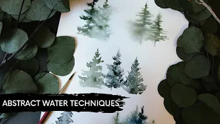 ABSTRACT PINE TREES USING A SPRAY BOTTLE