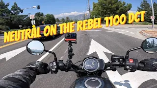 Can the Rebel 1100 DCT go into (N) at Highway speeds? | Angeles Crest | Honda Rebel 1100 DCT