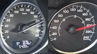 Mazda CX5 vs Subaru XV Acceleration 0-100 Top Speed Test