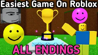 Easiest Game On Roblox All Endings Full Walkthrough | Easiest Game On Roblox New Ending