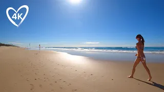 Golden Beach Walk - 4K Virtual Tour - Surfers Paradise Australia - Relaxing Natural Sounds