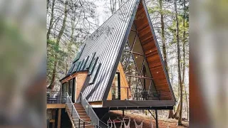 Modern A-Frame Tiny House Tour #shorts