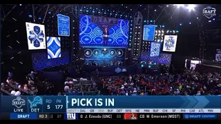 Papa Meags (MMG) announces the Lions draft pick.