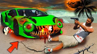 GTA 5 : Franklin Trying to Find Shin chan Lost By Cursed Killer Ghost Car in Telugu