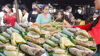 One Of Cambodian Popular Countryside Street Food - Crispy Shrimp, Palm Seed, Palm Juice, Bees & More