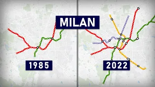 Evolution of the Milan Metro 1964-2022 (animation)