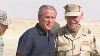 President George W. Bush Making a Surprise Visit to an Iraqi Air Base (2007)