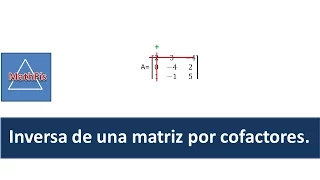 Inversa de una matriz por el método de cofactores.