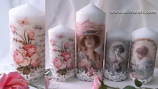 Decoupage Candles Decorations DIY Ideas for Beginners