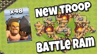 NEW EVENT TROOP! CLASH OF CLANS BATTLE RAM ATTACK STRATEGY