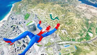 GTA 5 Epic Water Ragdolls Spiderman Vs Minions, Hulk, Squid Dolls, Gorilla, King Kong