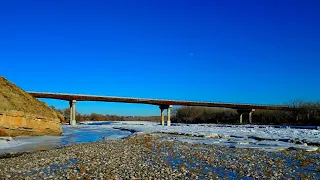 The Bridge to Nowhere, Yellowstone River, Montana, January 7, 2023