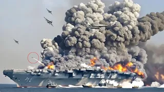 13 Minutes Ago! Russian Aircraft Carrier Carrying Secret Ammunition Destroyed by US F-16 Missile