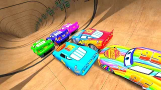 GTA 4 Lightning McQueen Cars Spider Ramp Jump Testing Ep. 3 - Disney Color Cars Mods