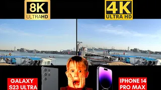 Samsung Galaxy S23 Ultra 8K Vs iPhone 14 Pro Max 4K Video Test!