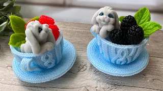 Мыловарение❤️Мастер-класс"Ягодные чашечки с кроликом"❤️soap•DIY «Мир мыла»