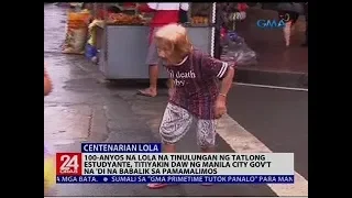 100-anyos na lola na namamalimos, nakatanggap ng tulong mula sa Manila City gov't