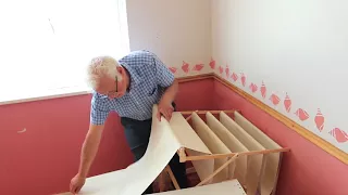 How to easily wallpaper a ceiling - No ladders required!  NEW Wallpaper DIY TOOL