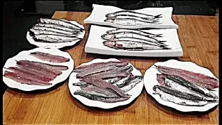 COMO LIMPIAR ANCHOAS , BOQUERONES , BOCARTES O ANCHOVETAS