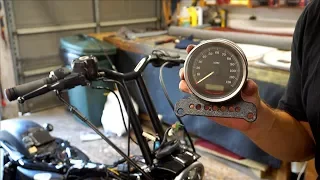 BEST Speedometer Relocation for Club Style Sportster with T-Bars | Iron 883 Sportster Build Ep. 11