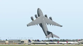 Military Aircraft C-17 Vertical Take Off | X-Plane 11