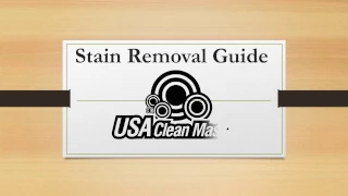 Stain Removal Guide by USA Clean Master