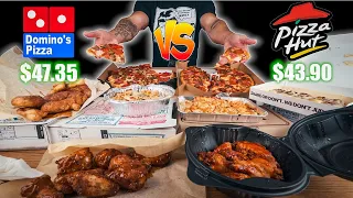 The Ultimate Pizza Hut vs Dominos Challenge | 10,000+ Calories