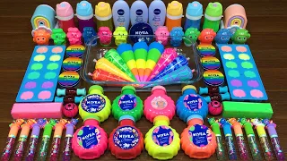 RAINBOW NIVEA !!! Mixing random into PIPING BAGS slime!!!Satisfying Cun Slime #320