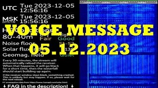 UVB-76 VOICE MESSAGE (05.12.2023) 12:56 UTC