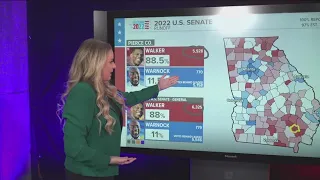 Georgia Senate runoff county-by-county results as votes begin to roll in