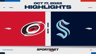 NHL Highlights | Hurricanes vs. Kraken - October 17, 2022