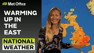 22/06/23 – Warming up in the East – Afternoon Weather Forecast UK – Met Office Weather