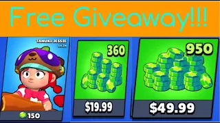 Giveaway Time In Brawl Stars, Exclusive Skins and Free Gems (Read Description before Starting)