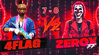 4Flag Gamer Vs Zerox FF🎯 || Fight Ends Now🔥