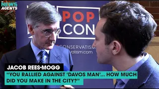 "How much money did you make in The City" Rees-Mogg asked after rallying against 'Davos Man'
