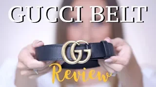 Gucci Double G Leather Belt Review + Try-on | GIVEAWAY | Angela Lanter