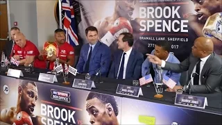 (WOW!!!) KELL BROOK, ERROL SPENCE, & TRAINERS IN HEATED ARGUMENT; SLAM EACH OTHER'S PAST OPPONENTS