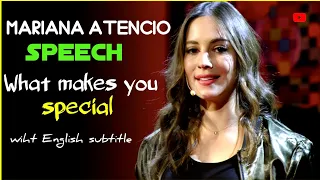 ENGLISH SPEECH |Mariana Atencio| What makes you special | wiht English subtitle | learning English