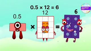 Numberblocks 0.5 decimal multiplication | 0.5 times table | learn to count @Educationalcorner110