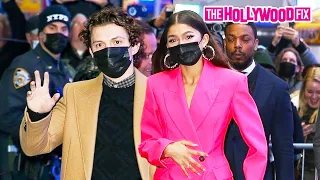 Zendaya & Tom Holland Stop By Good Morning America To Promote Spider-Man: No Way Home In New York