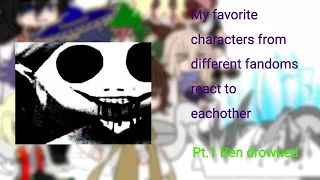 My favorite characters from different fandoms react to eachother// pt.1 Ben drowned// PINNED COMMENT