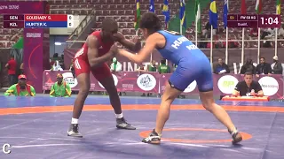 Qual. FW - 58 kg: S. GOUDIABY (SEN) df. K. HUNTER (NZL), 7-1