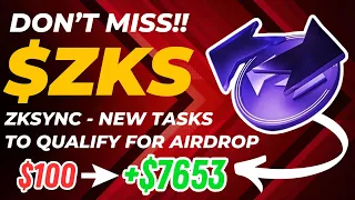 [URGENT] NEW TASKS TO BECOME ELIGIBLE FOR $ZKS AIRDROP FROM ZKSYNC! (TIME SENSITIVE)