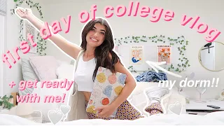 FIRST DAY OF COLLEGE VLOG + GET READY WITH ME 2021 - freshman year at PLNU!