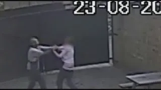 Shocking CCTV of man punching a woman in a London pub garden