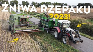 🌾ŻNIWA RZEPAKU 2023 😮 PIERWSI W OKOLICY?!🔥 JOHNDEERE&STEYR