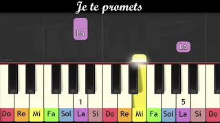 Apprendre au piano très facile la chanson "Je te promets" de Johnny Hallyday (pour grands débutants)